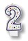 Party Central Polka Dot Numeral 2 Birthday Party Candles - 3" - White and Blue- Pack of 6
